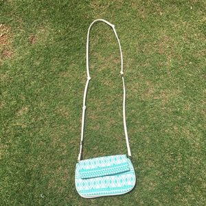 Baby blue crossover purse